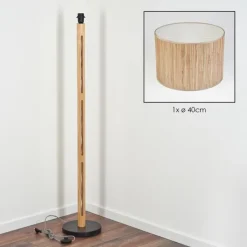 Luminaires Scandinaves-hofstein Barcos Lampadaire Écru, Noir, 1 lumière