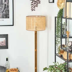 Luminaires Scandinaves-hofstein Barcos Lampadaire Écru, Noir, 1 lumière