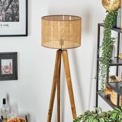 Luminaires Scandinaves-hofstein Barcos Lampadaire, Liseuse Écru, Noir, 1 lumière