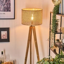 Luminaires Scandinaves-hofstein Barcos Lampadaire, Liseuse Écru, Noir, 1 lumière