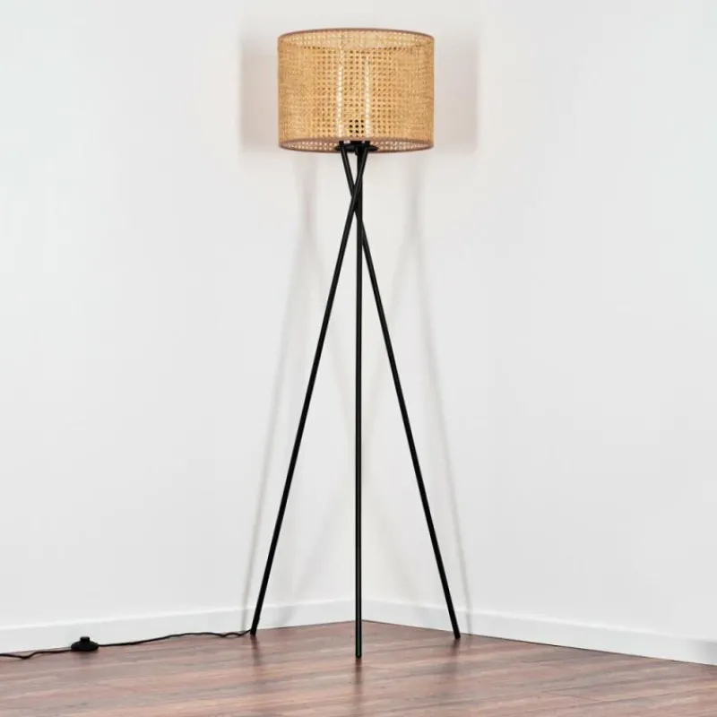 hofstein Barcos Lampadaire Noir, 1 lumière