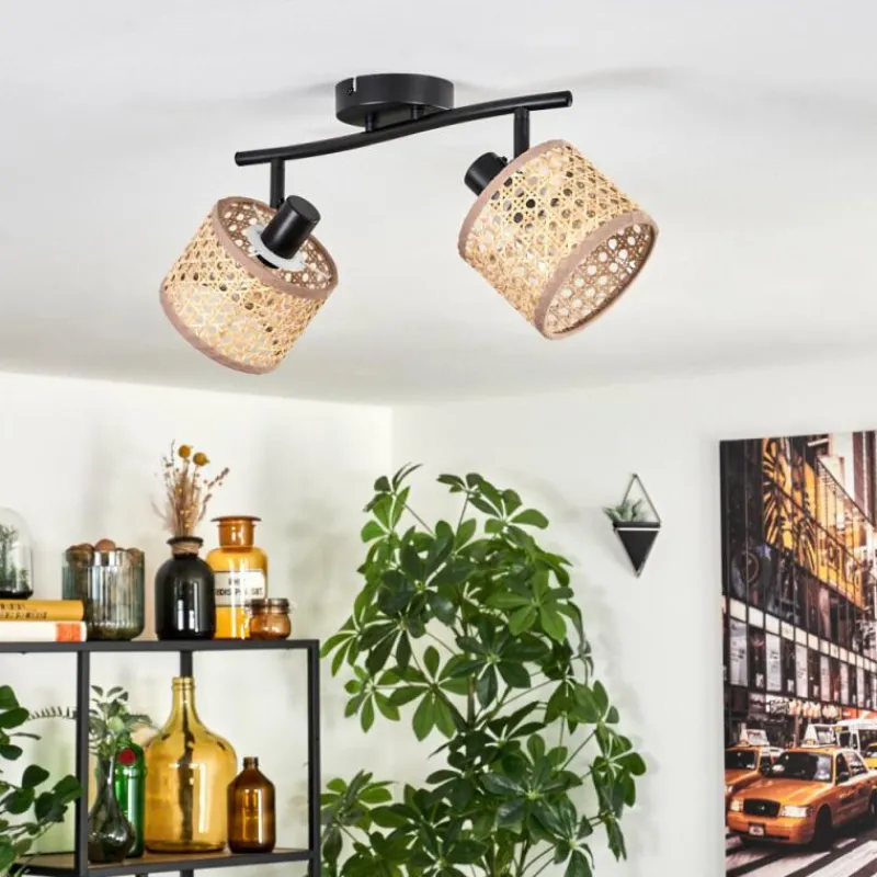 hofstein Barcos Plafonnier Noir, 2 lumières