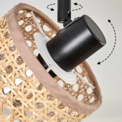 Lampes En Tissu-hofstein Barcos Plafonnier Noir, 4 lumières