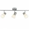 Luminaires Brilliant Barre de spots Brilliant Leuchten Janna Chrome, Blanc, 3 lumières