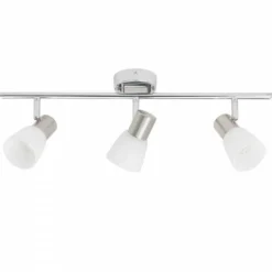 Luminaires Brilliant Barre de spots Brilliant Leuchten Janna Chrome, Blanc, 3 lumières