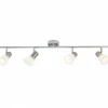 Luminaires Brilliant Barre de spots Brilliant Leuchten Janna Chrome, Blanc, 4 lumières