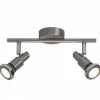 Luminaires Brilliant Barre de spots Brilliant Leuchten Ryan Chrome, Blanc, 2 lumières* Spots Et Projecteurs