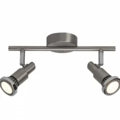Luminaires Brilliant Barre de spots Brilliant Leuchten Ryan Chrome, Blanc, 2 lumières* Spots Et Projecteurs