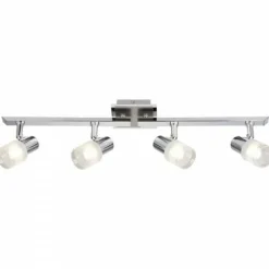 Lampe Barre de spots Brilliant Leuchten Lea Chrome, Blanc, 4 lumières