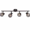 Luminaires Brilliant Barre de spots Brilliant Virgo Brun, 4 lumières* Spots Et Projecteurs