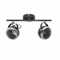 Luminaires Brilliant Barre de spots Brilliant RIDER Chrome, Noir, 2 lumières