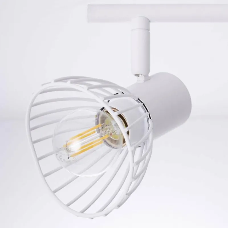 Luminaires Rustiques-Luminaires Brilliant Barre de spots Brilliant Elhi Blanc, 2 lumières