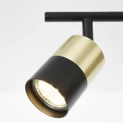 Luminaires Brilliant Barre de spots Brilliant Maribel Laiton, Noir, 2 lumières* Spots Et Projecteurs