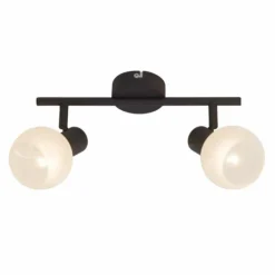 Luminaires Brilliant Barre de spots Brilliant Gabon Brun, 2 lumières