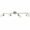 Luminaires Brilliant Barre de spots Brilliant Tiara Blanc, 4 lumières
