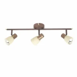 Luminaires Brilliant Barre de spots Brilliant Luca Cuivre, 3 lumières
