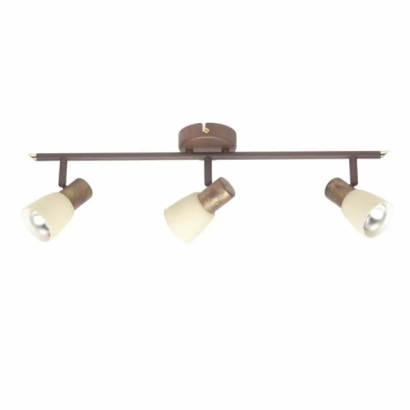 Luminaires Brilliant Barre de spots Brilliant Luca Cuivre, 3 lumières