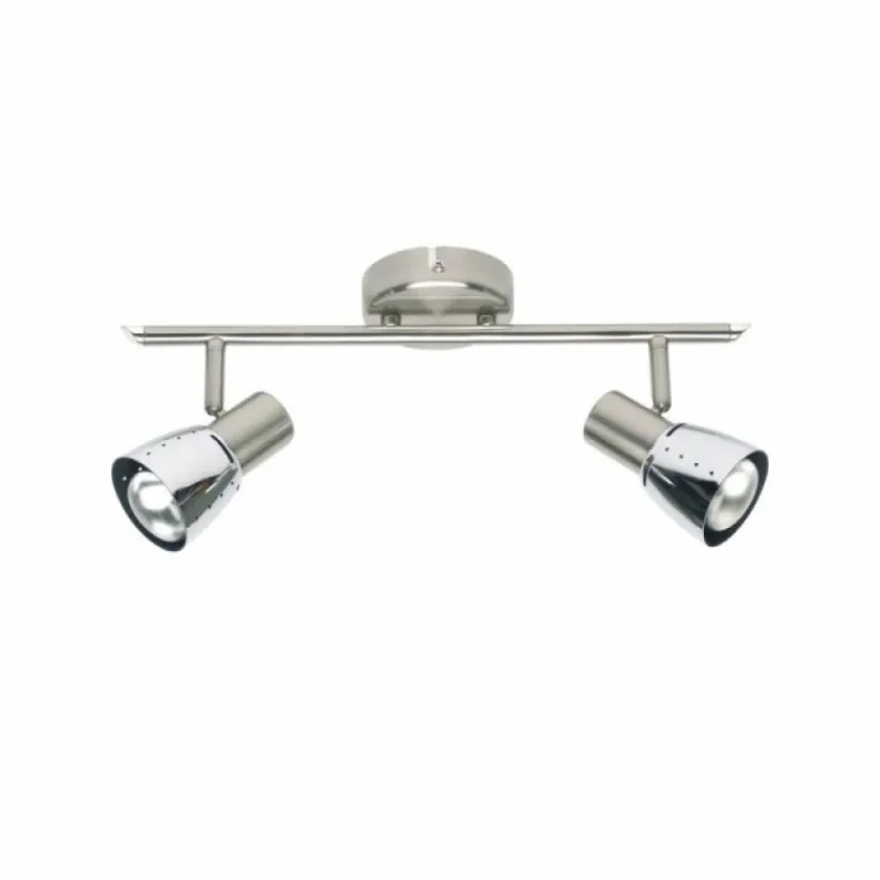 Luminaires Brilliant Barre de spots Brilliant Lava Fer, 2 lumières* Spots Et Projecteurs