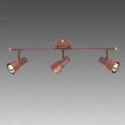 Luminaires Rustiques-Luminaires Brilliant Barre de spots Brilliant Lava Cuivre, 3 lumières