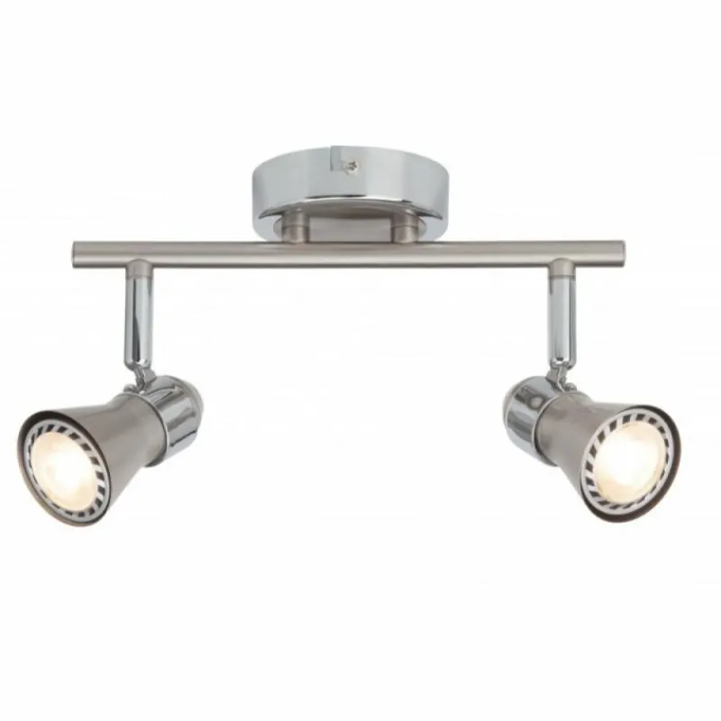 Luminaires Brilliant Barre de spots Brilliant Sanny Fer, 2 lumières* Spots Et Projecteurs