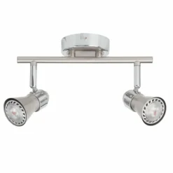Luminaires Brilliant Barre de spots Brilliant Sanny Fer, 2 lumières* Spots Et Projecteurs
