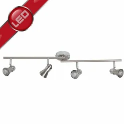Luminaires Brilliant Barre de spots Brilliant Sanny Fer, 4 lumières* Spots Et Projecteurs