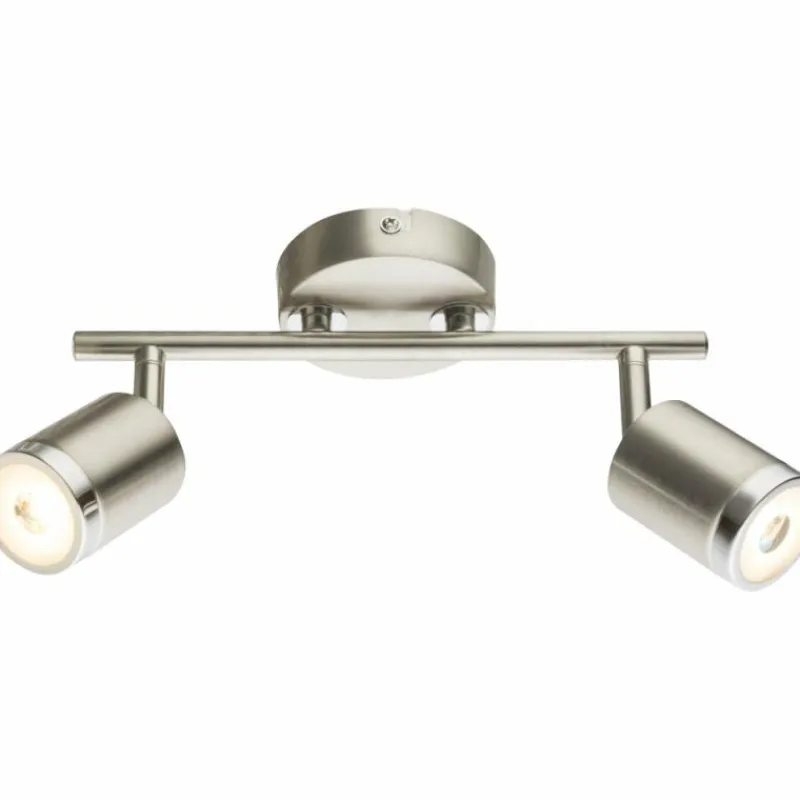 Luminaires Globo Lighting Barre de spots Globo COMORE LED Nickel mat, 2 lumières* Éclairage Led