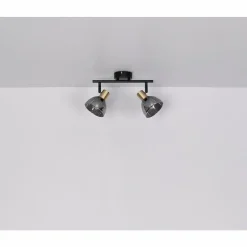 Luminaires Globo Lighting Barre de spots Globo KLERENA Noir, 2 lumières
