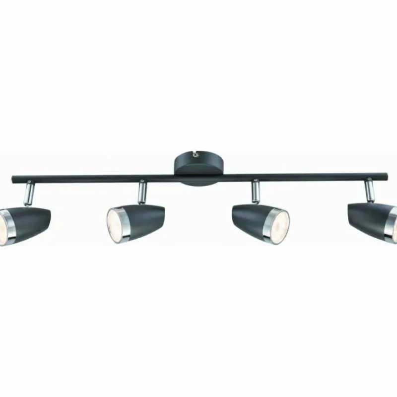 Luminaires Globo Lighting Barre de spots Globo Nero LED Anthracite, 4 lumières* Spots Et Projecteurs