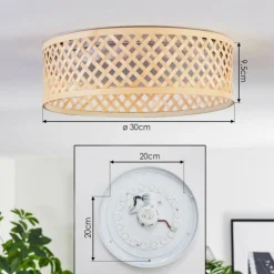 hofstein Barroco Plafonnier LED Écru, Blanc, 1 lumière