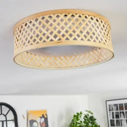 Luminaires Scandinaves-hofstein Barroco Plafonnier LED Écru, Blanc, 1 lumière