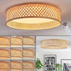 Luminaires Scandinaves-hofstein Barroco Plafonnier LED Écru, Blanc, 1 lumière, Télécommandes