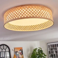 Luminaires Scandinaves-hofstein Barroco Plafonnier LED Écru, Blanc, 1 lumière, Télécommandes