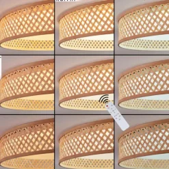 Luminaires Scandinaves-hofstein Barroco Plafonnier LED Écru, Blanc, 1 lumière, Télécommandes