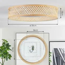 hofstein Barroco Plafonnier LED Écru, Blanc, 1 lumière