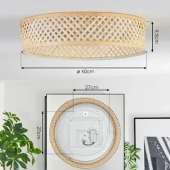 Luminaires Scandinaves-hofstein Barroco Plafonnier LED Écru, Blanc, 1 lumière