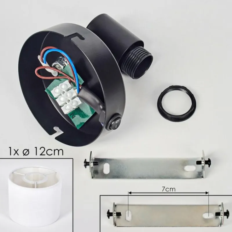 Lampes En Tissu-hofstein Bassagoda Applique murale, Spot mural Noir, 1 lumière