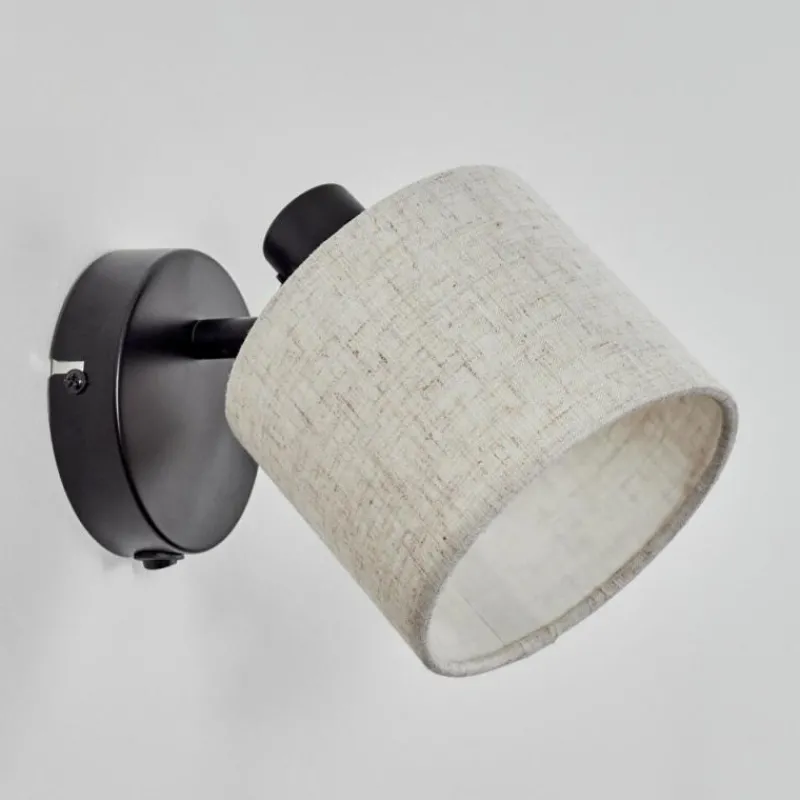 Lampes En Tissu-hofstein Bassagoda Applique murale, Spot mural Noir, 1 lumière