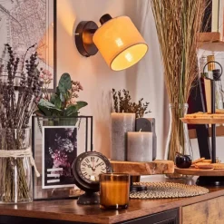 Lampes En Tissu-hofstein Bassagoda Applique murale Noir, 1 lumière