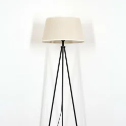 Lampes En Tissu-hofstein Bassagoda Lampadaire beige, Blanc, 1 lumière