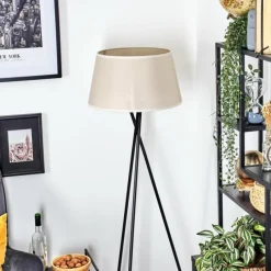 Lampes En Tissu-hofstein Bassagoda Lampadaire beige, Blanc, 1 lumière