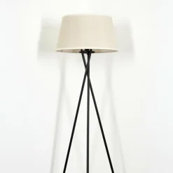 Lampes En Tissu-hofstein Bassagoda Lampadaire beige, Blanc, 1 lumière