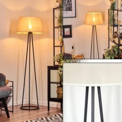 Lampes En Tissu-hofstein Bassagoda Lampadaire beige, Blanc, 1 lumière