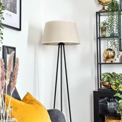 Lampes En Tissu-hofstein Bassagoda Lampadaire beige, Blanc, 1 lumière