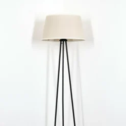 Lampes En Tissu-hofstein Bassagoda Lampadaire beige, Blanc, 1 lumière