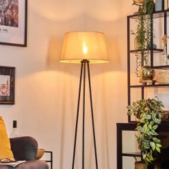 Lampes En Tissu-hofstein Bassagoda Lampadaire beige, Blanc, 1 lumière