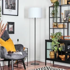 Lampes En Tissu-hofstein Bassagoda Lampadaire Blanc, 1 lumière