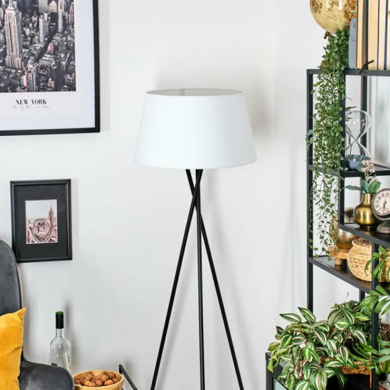 Lampes En Tissu-hofstein Bassagoda Lampadaire Blanc, 1 lumière