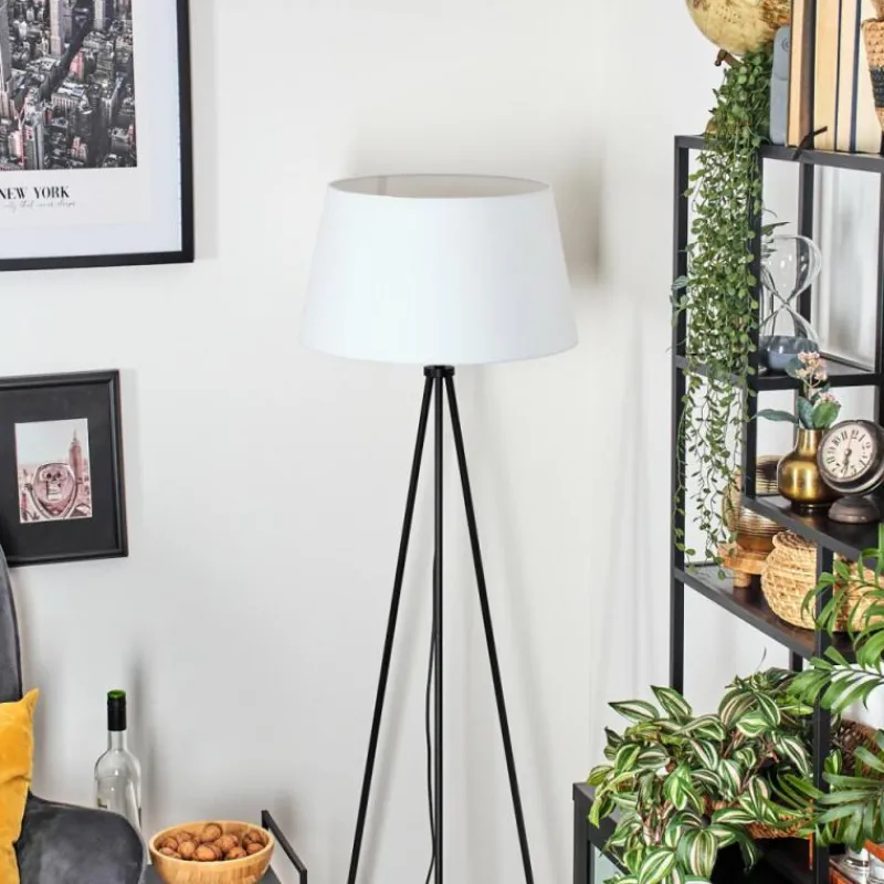 Lampes En Tissu-hofstein Bassagoda Lampadaire Blanc, 1 lumière