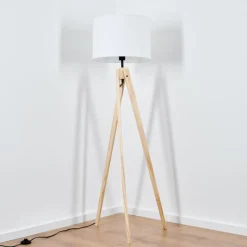 Lampes En Tissu-hofstein Bassagoda Lampadaire Écru, 1 lumière